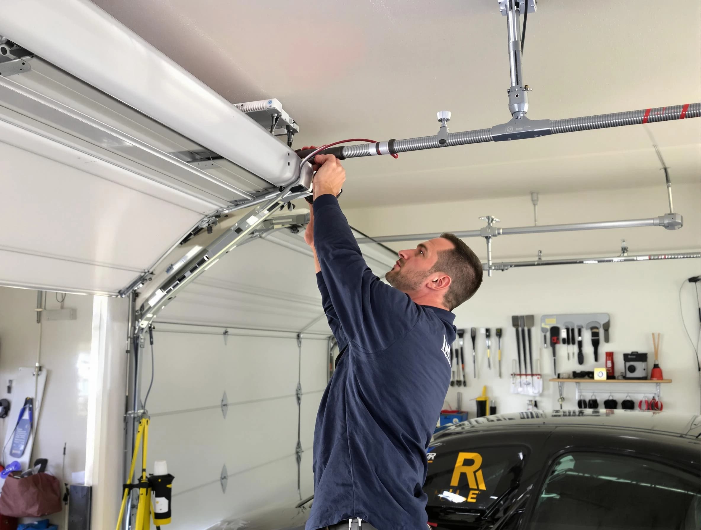 Placitas Garage Door Repair technician performing garage door cable repair in Placitas