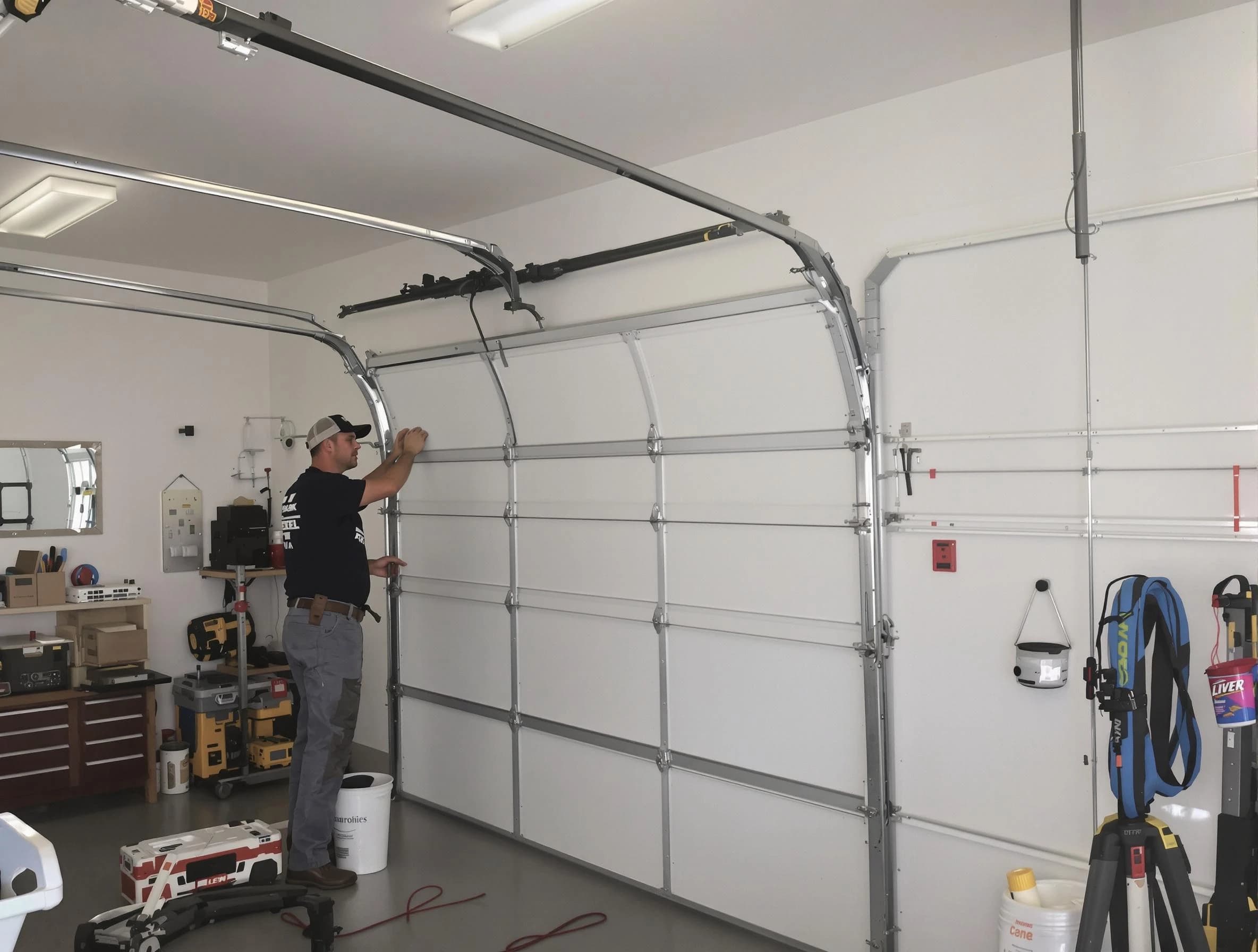 Placitas Garage Door Repair team installing new garage door in Placitas