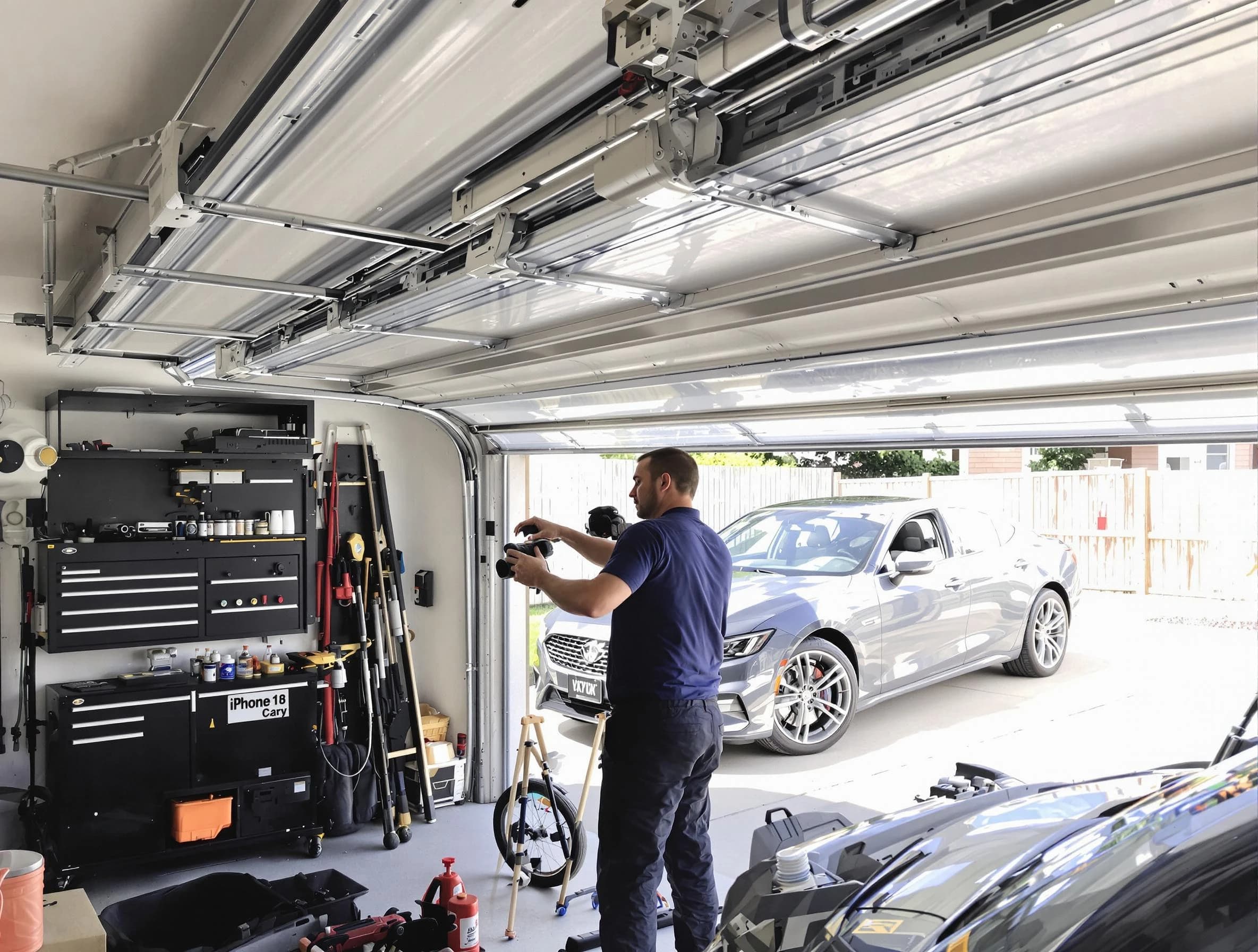 Placitas Garage Door Repair technician fixing noisy garage door in Placitas