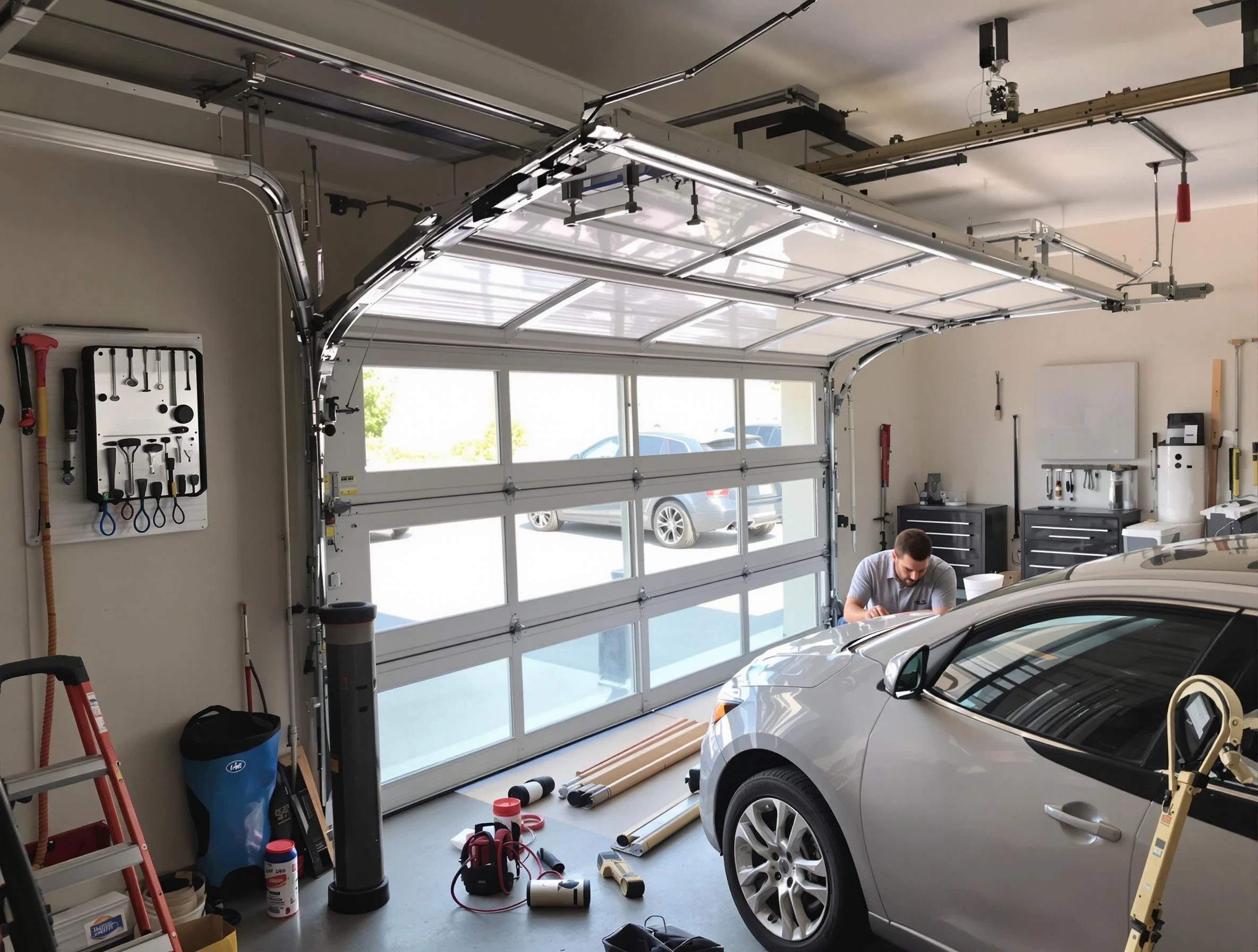Garage door noise reduction service by Placitas Garage Door Repair in Placitas