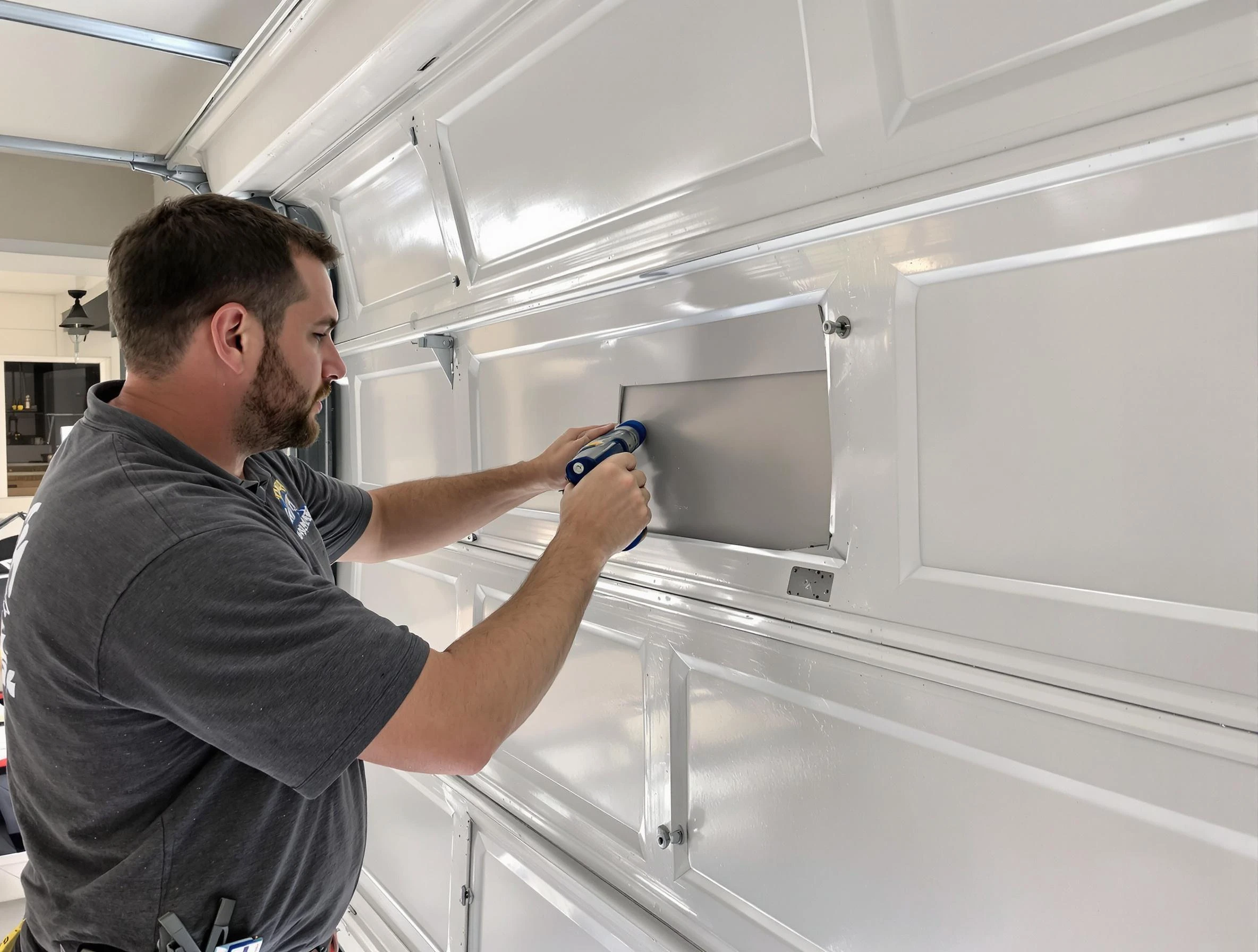 Garage door panel repair by Placitas Garage Door Repair in Placitas