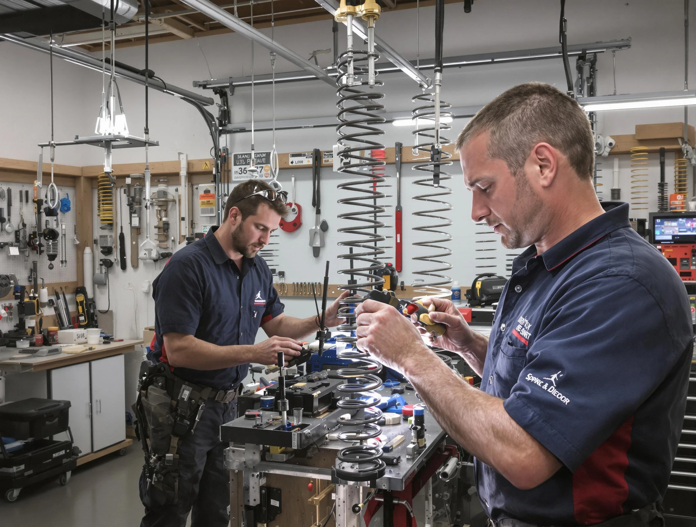 Garage door spring repair service by Placitas Garage Door Repair in Placitas